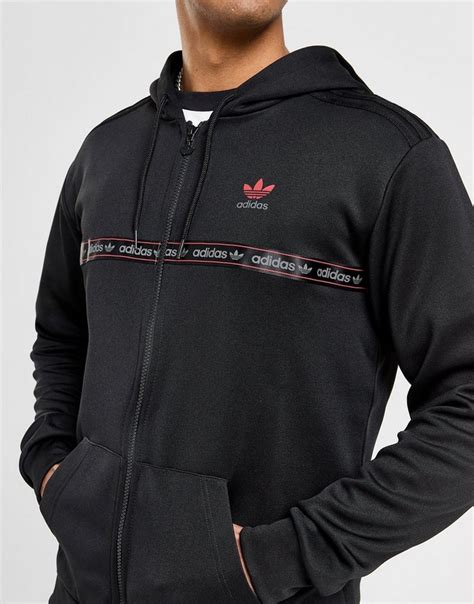 adidas originals tape full zip hoodie